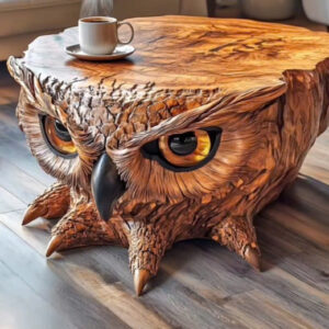 "The Wise Sentinel" – Sculptural Owl Coffee Table